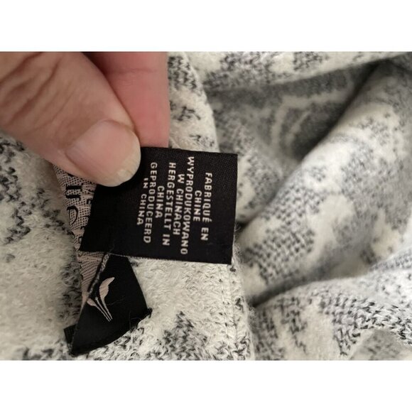 Nanette Lepore Elegant Women's Floral Knit Coat Size S Gray & White Viscose and - Picture 11 of 13